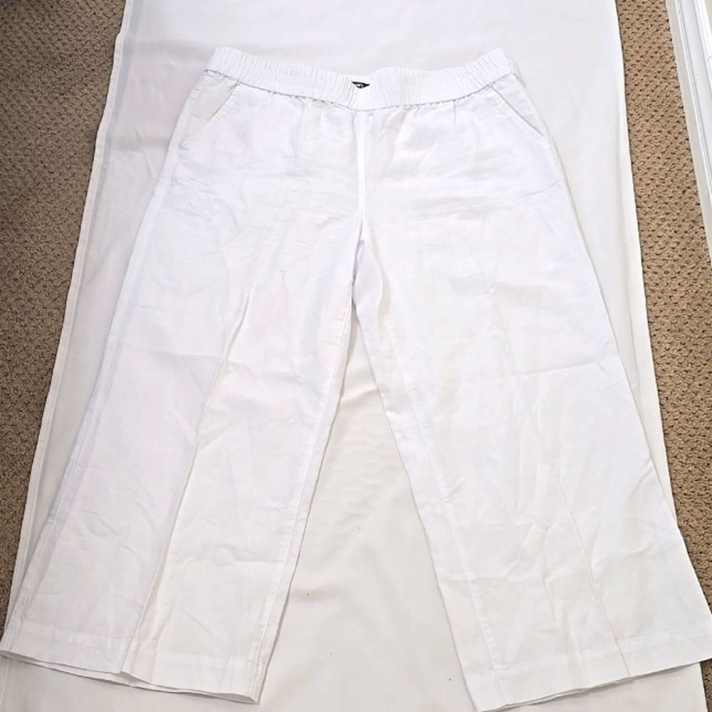 Olsen Europe Anna wide leg linen pants XL